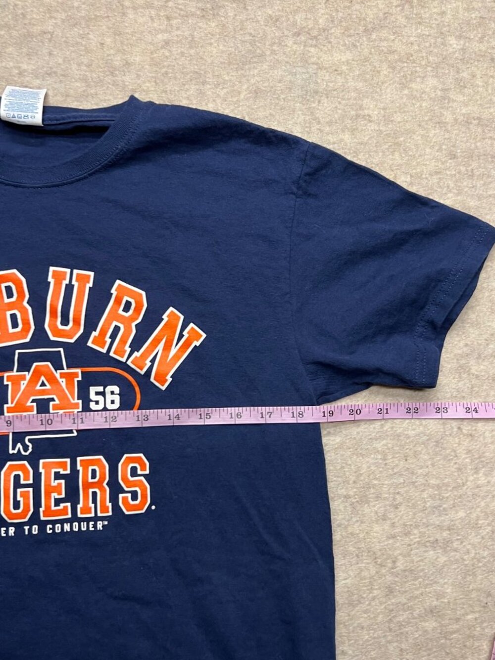Auburn Tigers 1856 Ever to Conquer Crewneck Short Sleeve T-Shirt University Med - Picture 5 of 6